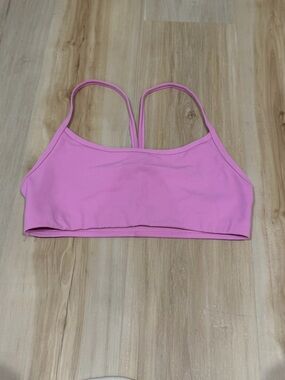Pink Strappy Sports Bra